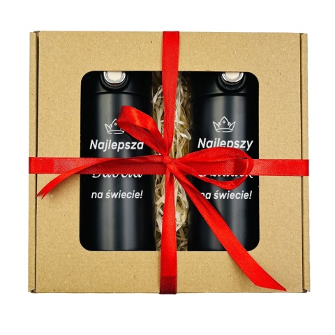 Zestaw dla Babci i Dziadka 2x Kubek Termiczny z Grawerem - Prezent na Dzień Babci i Dziadka