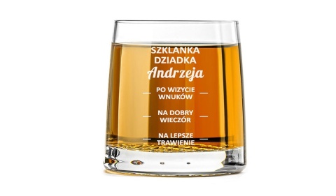 Zestaw Kieliszek dla Babci + Szklanka dla Dziadka - Prezent na Dzień Babci i Dziadka Święta