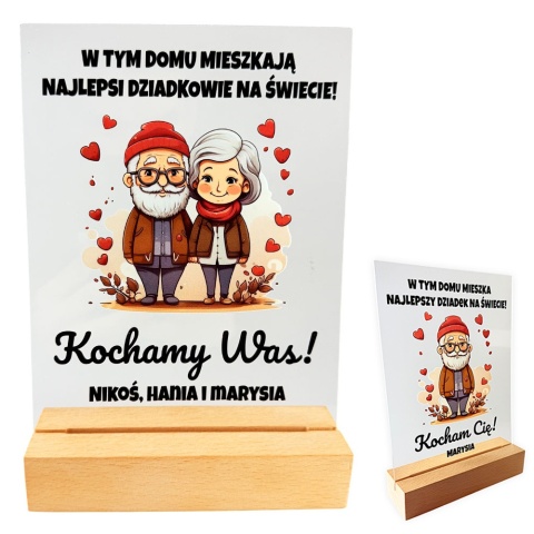 Statuetka Prezent na Dzień Babci i Dziadka dla Dziadków