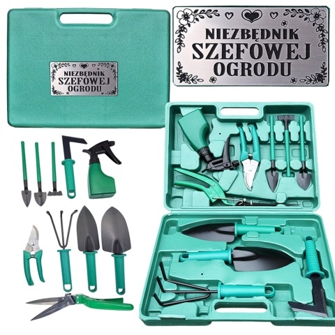 Zestaw Narzędzi Ogrodowych w Walizce z Grawerem - Prezent dla Żony Mamy Babci Dziewczyny na Święta Urodziny
