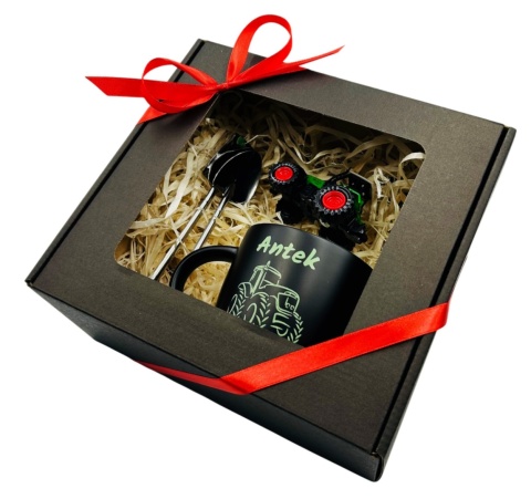 Zestaw Prezent dla Małego Rolnika Chłopca Syna Brata na Święta Urodziny - Kubek + Traktorek + Łyżeczki