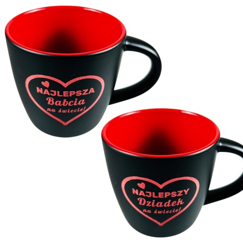 Zestaw dla Babci i Dziadka 2x Kubek Ceramiczny z Grawerem - Prezent na Dzień Babci i Dziadka