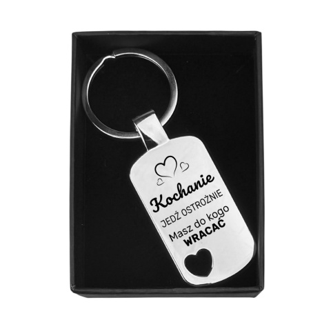 Brelok Zawieszka Kochanie Jedź Ostrożnie - Prezent dla Męża Niego Chłopaka na Walentynki Święta Urodziny