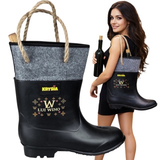 Gumofilc na Wino Lui Wino - Śmieszny Prezent dla Dziewczyny Żony Przyjaciółki Niej Siostry na Urodziny Walentynki Święta Kalosz