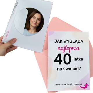 Kartka Urodzinowa z Lustrem - Prezent na 18 40 50 60 Urodziny dla Kobiety Dziewczyny Przyjaciółki