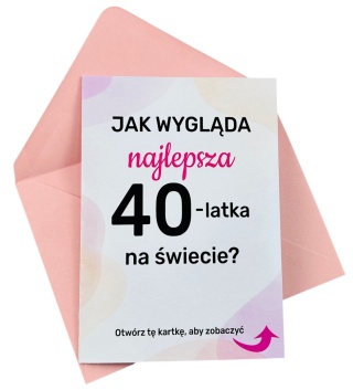 Kartka Urodzinowa z Lustrem - Prezent na 18 40 50 60 Urodziny dla Kobiety Dziewczyny Przyjaciółki