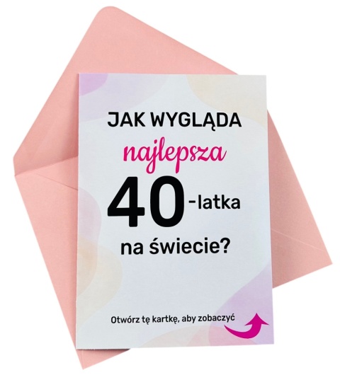 Kartka Urodzinowa z Lustrem - Prezent na 18 40 50 60 Urodziny dla Kobiety Dziewczyny Przyjaciółki