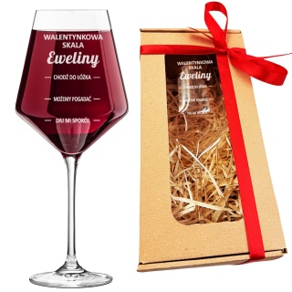 Kieliszek do Wina z Grawerem na Walentynki - Prezent dla Żony Niej Dziewczyny