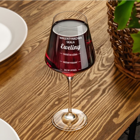 Kieliszek do Wina z Grawerem na Walentynki - Prezent dla Żony Niej Dziewczyny