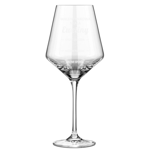 Kieliszek do Wina z Grawerem na Walentynki - Prezent dla Żony Niej Dziewczyny