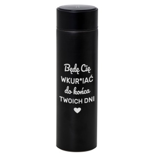 Kubek Termiczny z Grawerem Będę Cię WKUR*IAĆ - Prezent na Walentynki dla Niego Męża Chłopaka