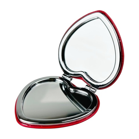 Lusterko Kieszonkowe w Kształcie Serca z Imieniem - Prezent dla Żony Dziewczyny Niej na Walentynki Rocznicę Ślubu