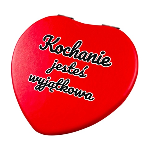 Lusterko Kieszonkowe w Kształcie Serca - Prezent dla Żony Dziewczyny Niej na Walentynki Rocznicę Ślubu