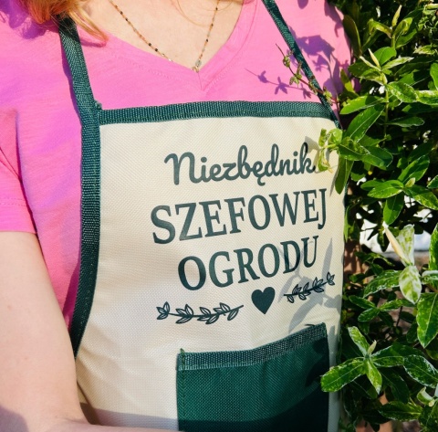 Niezbędnik Szefowej Ogrodu Fartuszek + Narzędzia - Prezent dla Mamy Żony Dziewczyny Babci na Urodziny Dzień Matki