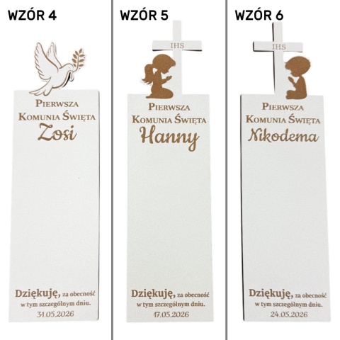 Podziękowanie dla Gości Komunia - Upominek Podziękowania dla Gości