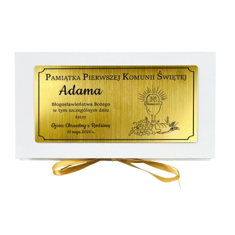 Pudełko na Pieniądze Komunia - Prezent na Komunię Święta Pamiątka Pierwszej Komunii Świętej