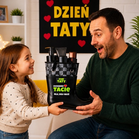 Gumofilc dla TATY na Flaszkę Kosmetyki Narzędzia - Prezent dla Taty na Dzień Ojca Gumiak Kalosz