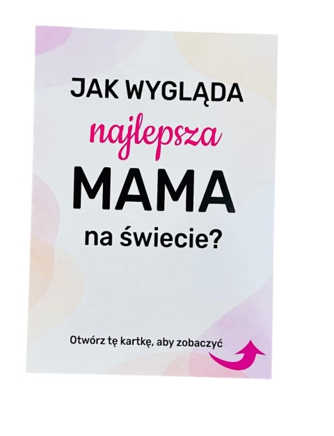 Kartka dla Mamy z Lustrem Jak Wygląda Najlepsza Mama - Prezent dla Mamy na Dzień Matki Urodziny Święta