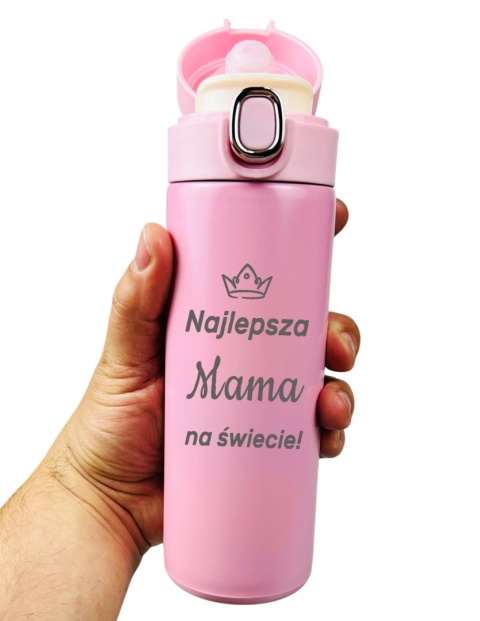 Kubek Termiczny z Grawerem Najlepsza Mama - Prezent dla Mamy na Dzień Matki Święta Urodziny