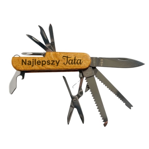 Scyzoryk Multitool 14w1 z Grawerem dla Taty - Prezent na Dzień Ojca Święta Urodziny