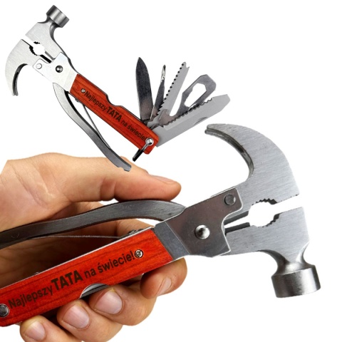 Multitool 8w1 z Grawerem Najlepszy TATA na świecie - Prezent dla Taty na Dzień Ojca Urodziny Święta