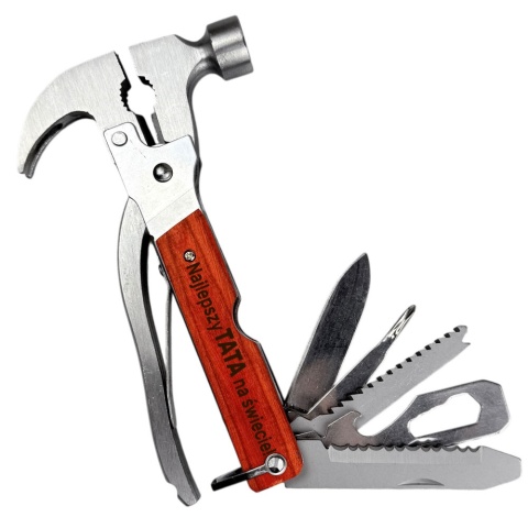 Multitool 8w1 z Grawerem Najlepszy TATA na świecie - Prezent dla Taty na Dzień Ojca Urodziny Święta