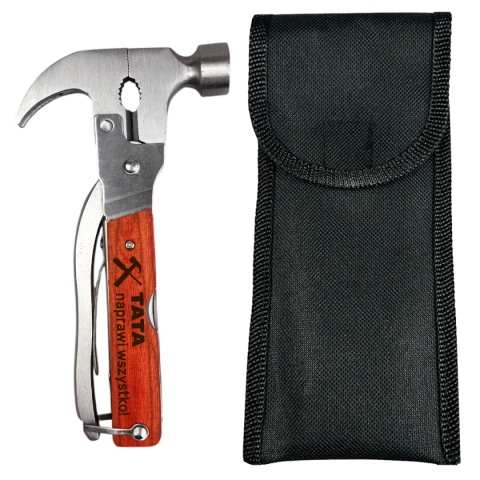 Multitool 8w1 z Grawerem TATA naprawi wszystko - Prezent dla Taty na Dzień Ojca Urodziny Święta