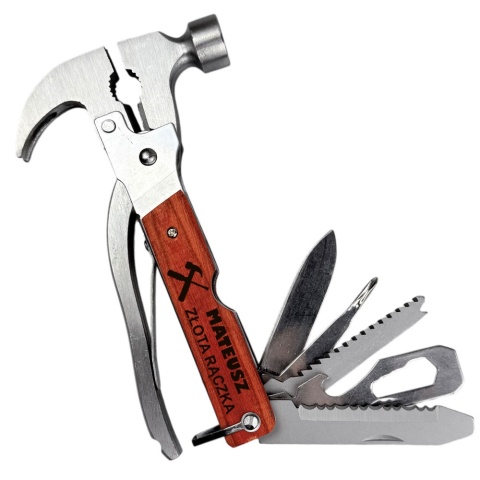 Multitool 8w1 z Grawerem - Prezent dla Taty Męża Chłopaka Dziadka na Urodziny Dzień Ojca Święta