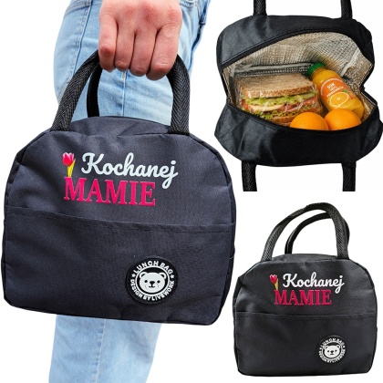 Torba Termiczna na Lunch Kochanej Mamie - Prezent dla Mamy na Dzień Matki Święta Urodziny Lunchbox