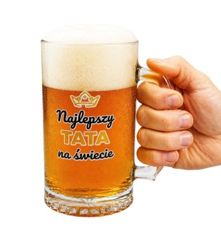 Kufel do Piwa Najlepszy TATA na świecie - Prezent dla Taty na Dzień Ojca Święta Urodziny