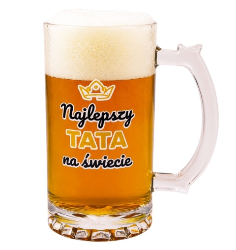 Kufel do Piwa Najlepszy TATA na świecie - Prezent dla Taty na Dzień Ojca Święta Urodziny