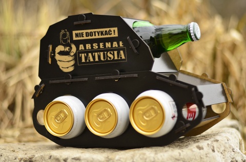 Czołg na piwo dla Taty "Nie dotykać arsenał Tatusia" - prezent na Dzień Ojca Taty