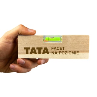 Poziomica + Otwieracz TATA Facet Na Poziomie - Prezent dla Taty na Dzień Ojca Święta Urodziny