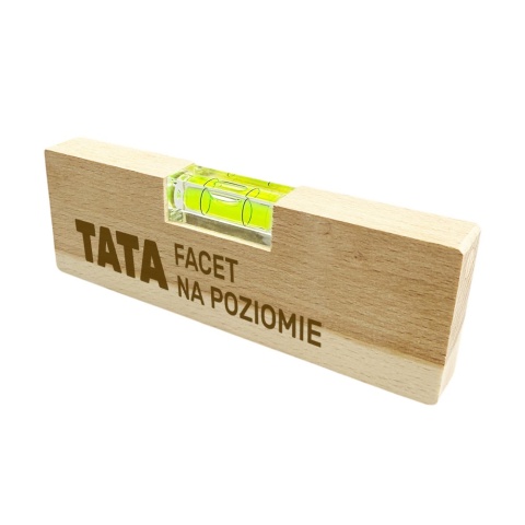 Poziomica + Otwieracz TATA Facet Na Poziomie - Prezent dla Taty na Dzień Ojca Święta Urodziny
