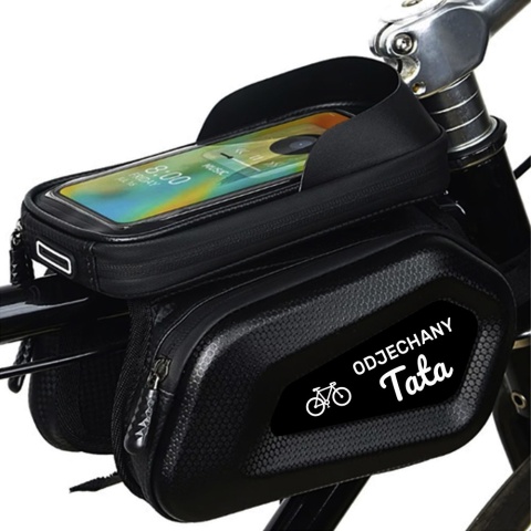 Sakwa Rowerowa na Ramę Odjechany Tata - Prezent na Dzień Ojca Święta Urodziny Uchwyt na Telefon do Roweru