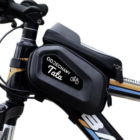 Sakwa Rowerowa na Ramę Odjechany Tata - Prezent na Dzień Ojca Święta Urodziny Uchwyt na Telefon do Roweru
