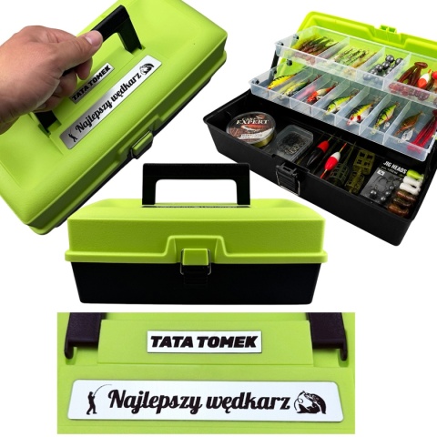 Skrzynka Wędkarska z Imieniem Taty - Prezent dla Taty na Dzień Ojca Święta Urodziny Imieniny
