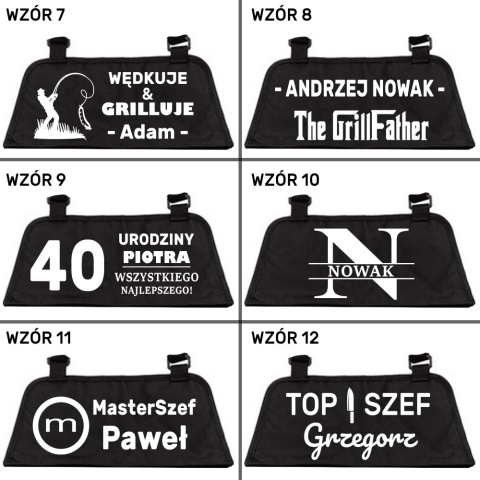 Zestaw Fartuch + Akcesoria do Grilla - Prezent dla Męża Taty Dziadka Chłopaka na Urodziny Święta