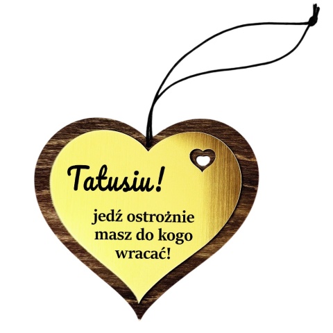Kubek Termiczny + Zawieszka Zestaw Tatusiu Jedź Ostrożnie - Prezent dla Taty na Dzień Ojca Święta