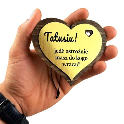 Kubek Termiczny + Zawieszka Zestaw Tatusiu Jedź Ostrożnie - Prezent dla Taty na Dzień Ojca Święta