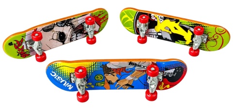 Mini Deskorolka na Palce Fingerboard + Życzenia - Prezent na Dzień Chłopaka do Szkoły Przedszkola Klasy