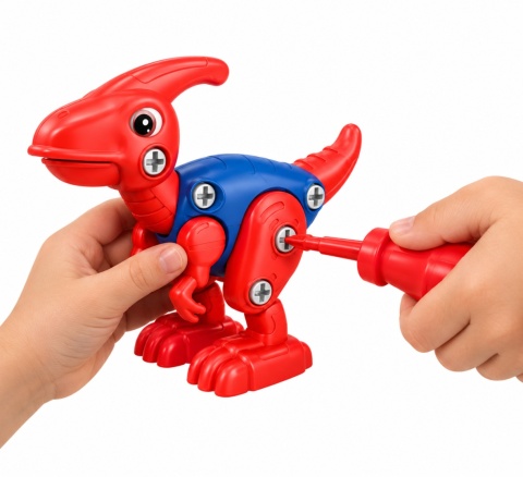 Dinozaury do Skręcania 2szt. + Życzenia - Prezent na Dzień Chłopaka do Przedszkola Szkoły
