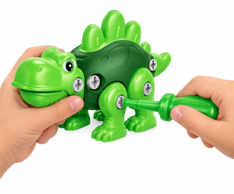 Dinozaury do Skręcania 2szt. + Życzenia - Prezent na Dzień Chłopaka do Przedszkola Szkoły