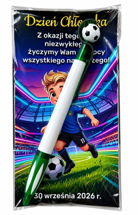 Długopis Kręcąca Piłka + Życzenia - prezent na Dzień Chłopaka szkoła przedszkole