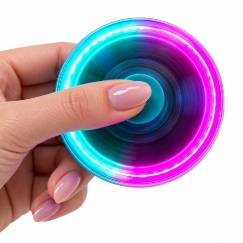 Świecący Długopis Fidget Spinner + Życzenia - Prezent na Dzień Chłopaka Szkoła Przedszkole