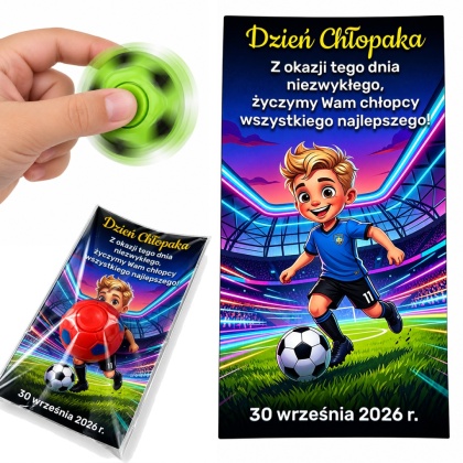 Fidget Spinner Piłka + Życzenia - prezent na Dzień Chłopaka szkoła przedszkole