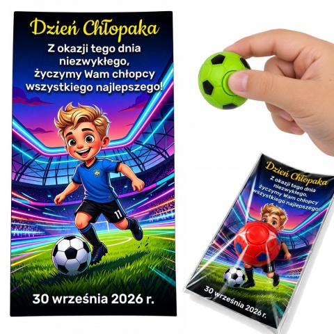 Fidget Spinner Piłka + Życzenia - prezent na Dzień Chłopaka szkoła przedszkole