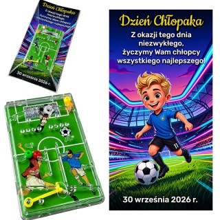 Gra Piłka Nożna + Życzenia - prezent na Dzień Chłopaka Szkoła Przedszkole Szkółka Piłkarska