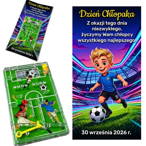 Gra Piłka Nożna + Życzenia - prezent na Dzień Chłopaka Szkoła Przedszkole Szkółka Piłkarska