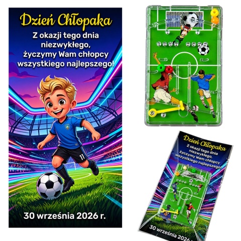 Gra Piłka Nożna + Życzenia - prezent na Dzień Chłopaka Szkoła Przedszkole Szkółka Piłkarska